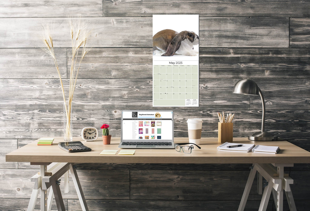 Lop Eared Rabbit Wall Calendar 2025