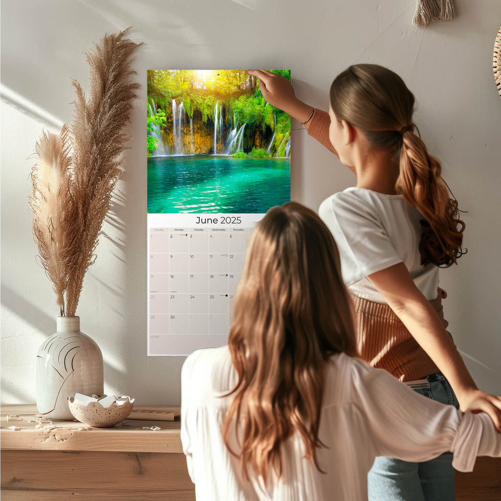 Waterfalls Wall Calendar 2025