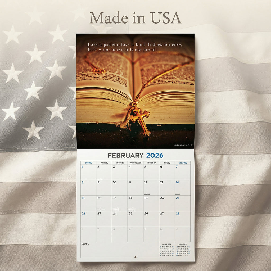 Inspirational Bible Verses Wall Calendar 2026