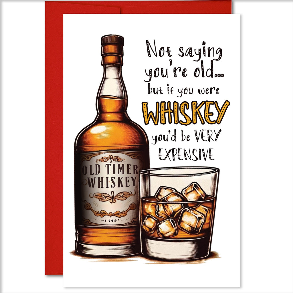 Old Timer Whiskey Greeting Card