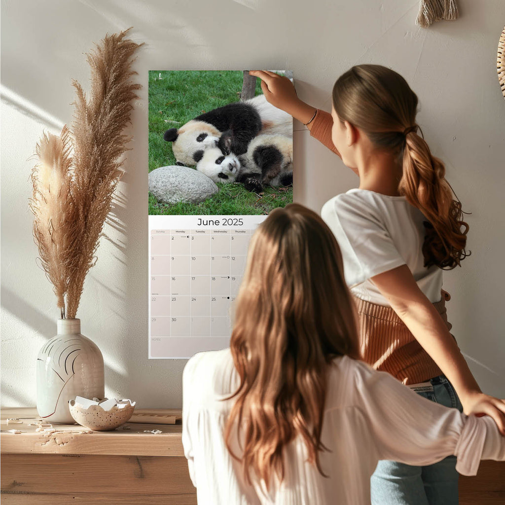 Pandas Wall Calendar 2025