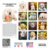 Golden Retriever Puppies Wall Calendar 2026