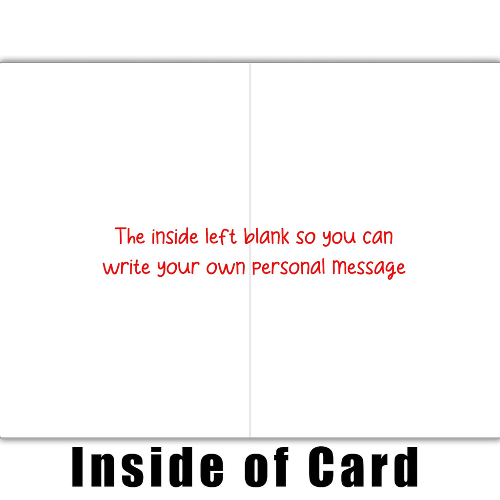 The blank interior of the "Awesome" card, showing the thick 120lb matte paper for a personal handwritten note.