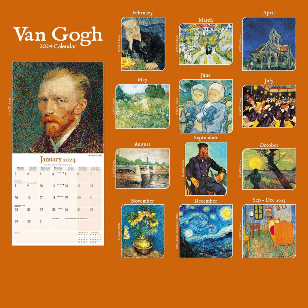 Van Gogh Wall Calendar 2024