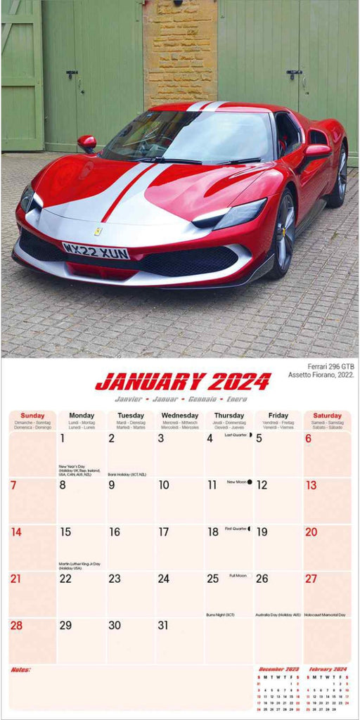 Ferrari Wall Calendar 2024