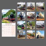 Steam Trains Wall Calendar 2024