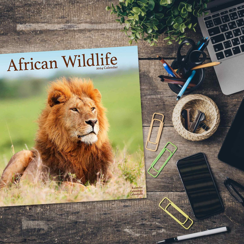 African Wildlife Wall Calendar 2024