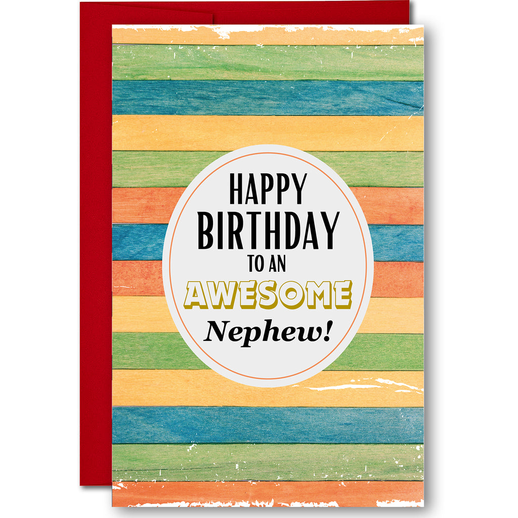 Happy Birthday To An Awesome Nephew Greeting Card