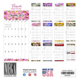 Flowers Large Grid Calendar 2024