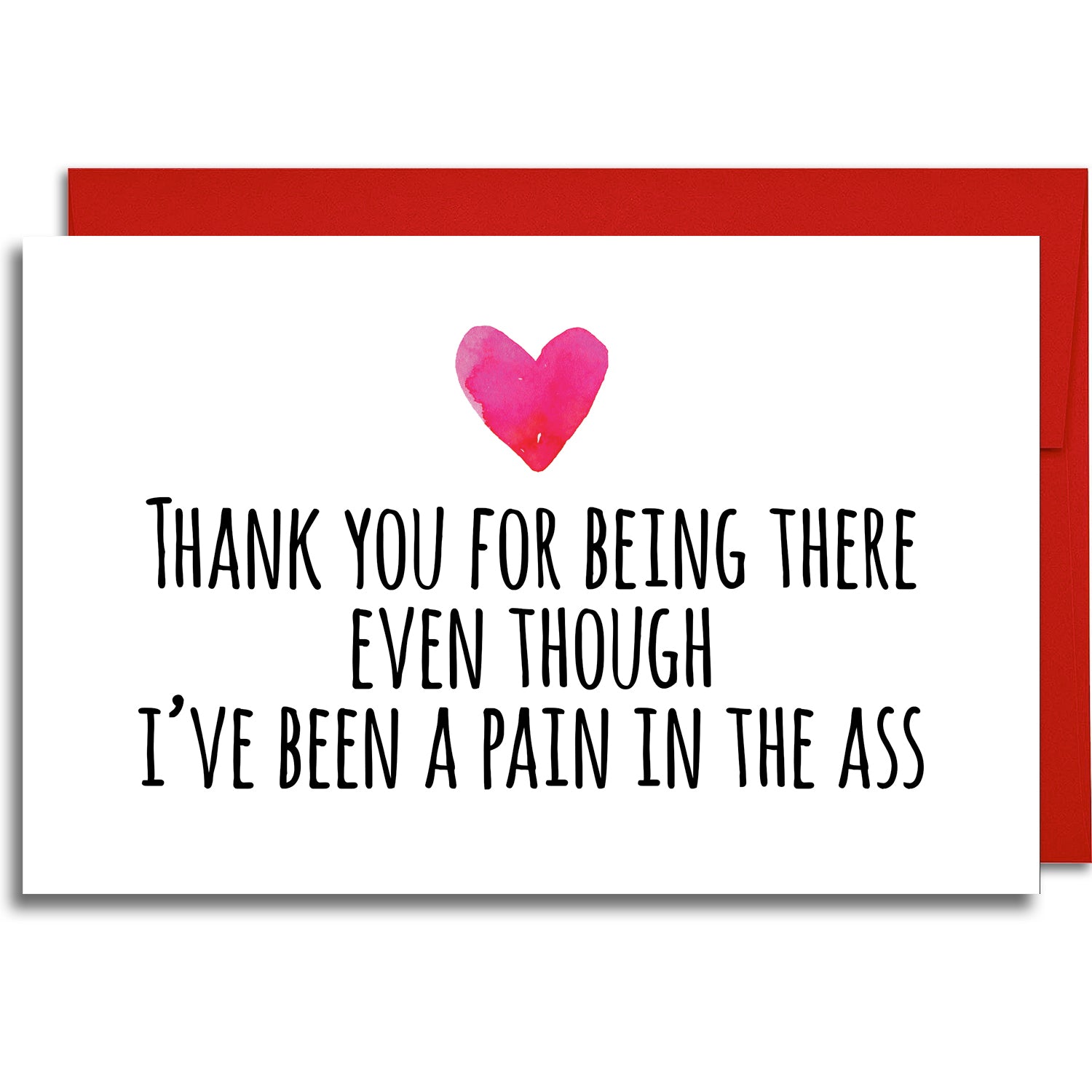 Thank You for Being There Even Though I've Been a Pain in the *ss Greeting Card