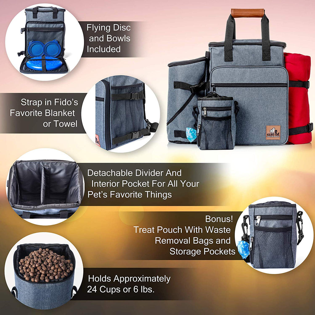 Dog Travel Bag with Accessories