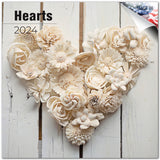 Hearts Wall Calendar 2024